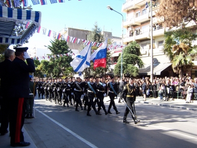 Παρέλαση Ρώσων πεζοναυτών στην Αλεξανδρούπολη
